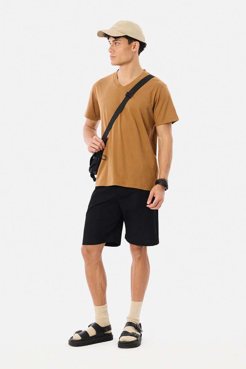 SNITCH 100% Cotton V Neck Regular Fit T-Shirt