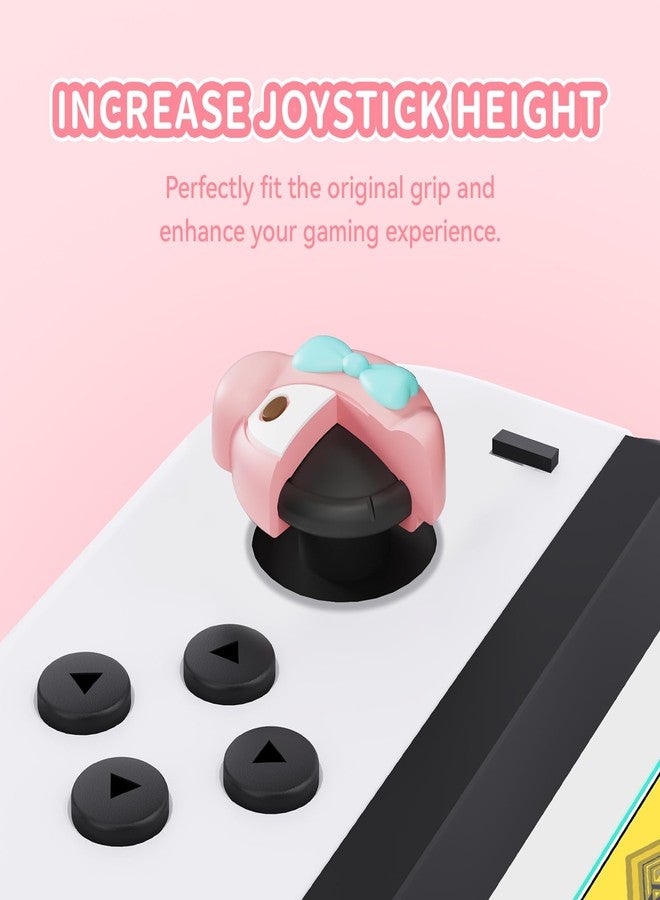 WISHAVEN Cute Pocket Monsters Joycon Thumb Grip Caps Compatible with Nintendo Switch, Soft Silicone Joystick Cover for Nintendo Switch/OLED/Lite Controller, 4PCS (Strawberry & Sweet Bunny) - Image 3