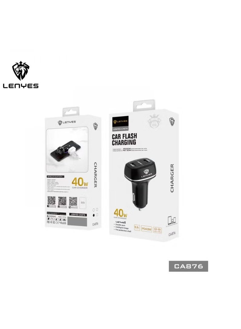 Lenyes CA876-PD Type-C Car Charger – High-Speed Fast Charging - Image 2