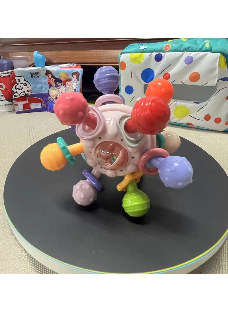 Manhattan Baby Teeth Grinding Rubber Toy Grip Soothing Soft Rubber Ball Toy - Image 5