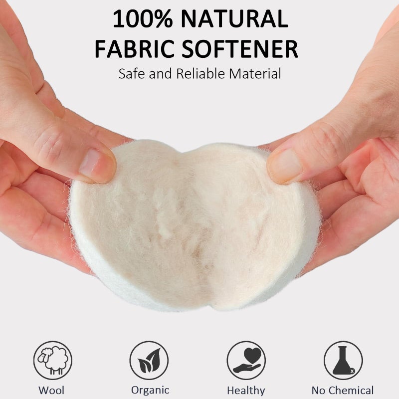 Beieverluck 12 Pack Wool Dryer Balls XL Reusable Laundry Balls for Dryer Natural Fabric Softener Ball with 1 Storage Bags Reduce Wrinkles and Decrease Drying Time - Image 3