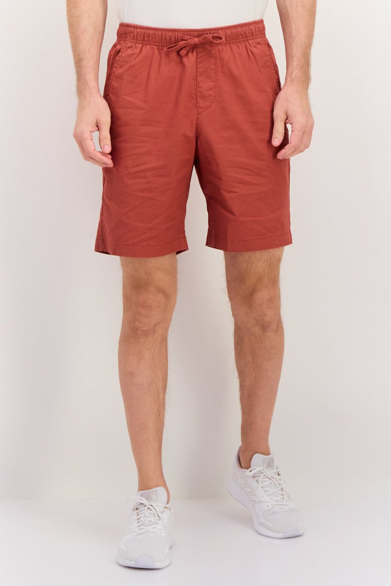 GAP Men Plain 8  Inseam Basic Shorts, Red - Image 1