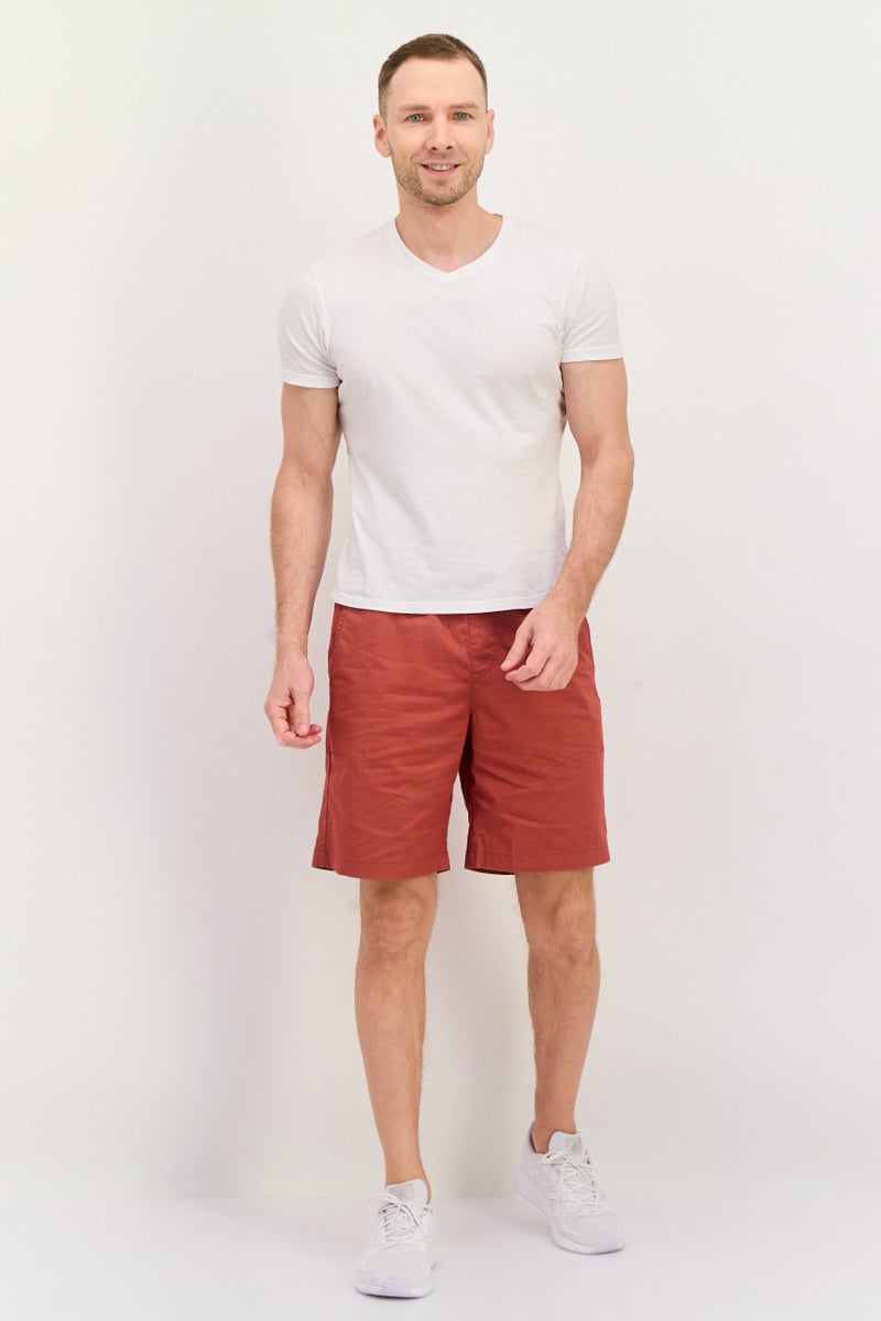 GAP Men Plain 8  Inseam Basic Shorts, Red - Image 4