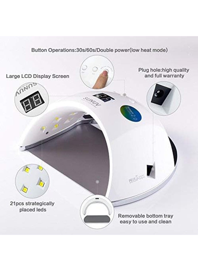SUNUV 6 48W Nail Dryer Led Nail Lamp 21 Leds Uv Lamp For Curing All Gel Nail Polish Manicure Pedicure Salon Tool Lamp - Image 3