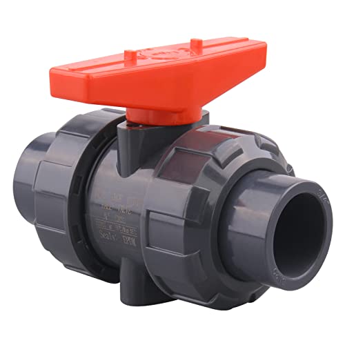 DERNORD 2 Pack PVC True Union Ball Valve with Full Port, EPDM O-Rings, and Reversible PTFE Seats,Rated at 200 PSI (3/4 inch Socket) - Image 5