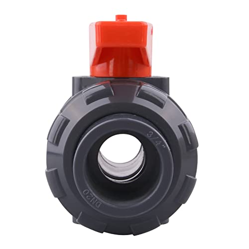 DERNORD 2 Pack PVC True Union Ball Valve with Full Port, EPDM O-Rings, and Reversible PTFE Seats,Rated at 200 PSI (3/4 inch Socket) - Image 2