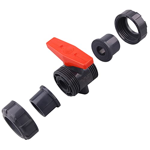 DERNORD 2 Pack PVC True Union Ball Valve with Full Port, EPDM O-Rings, and Reversible PTFE Seats,Rated at 200 PSI (3/4 inch Socket) - Image 4