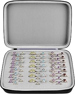 GWCASE Ring Organizer Storage Case - Jewelry Ring Display Collector Box with 42 Slots. Rings Tray Holder Showcase Fits - Image 1
