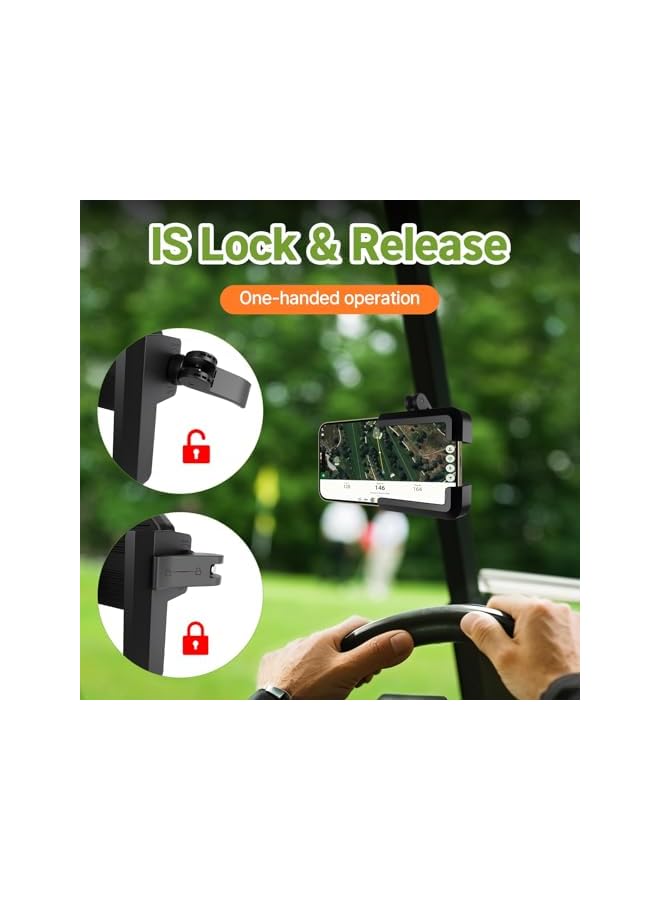 S-TOP Magnetic Golf Cart Phone Mount Holder, 360° Rotatable Universal Phone Holder for Gym, Car and Golf Cart, Adjustable Mobile Mount, Gift for Men and Women - Image 3