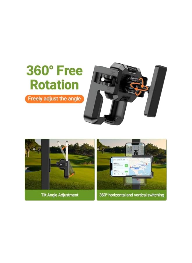 S-TOP Magnetic Golf Cart Phone Mount Holder, 360° Rotatable Universal Phone Holder for Gym, Car and Golf Cart, Adjustable Mobile Mount, Gift for Men and Women - Image 2