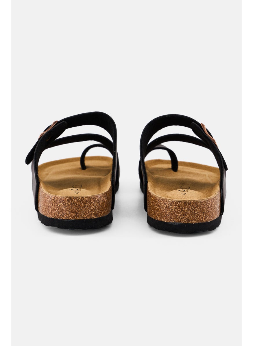 Algspar Men Slip On Cork Sandals, Dark Brown  - Image 3