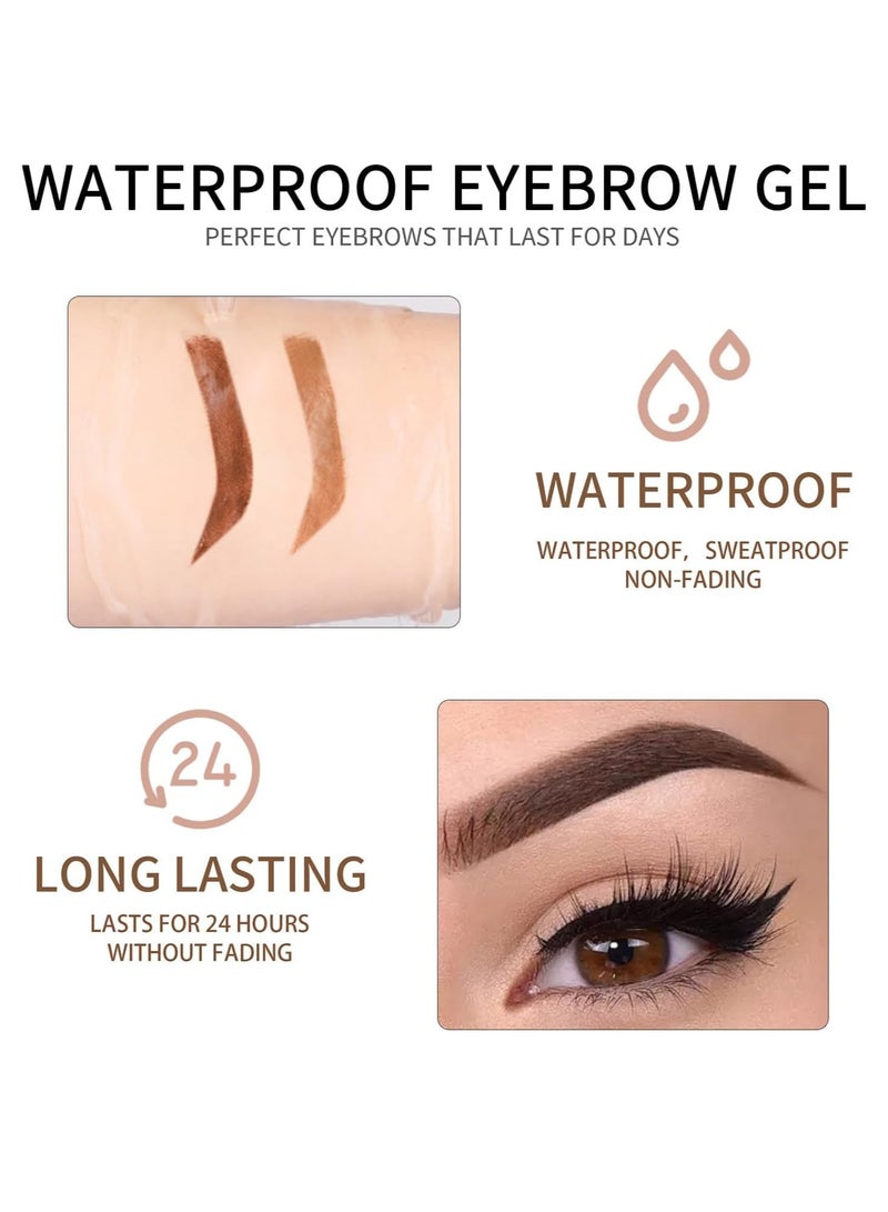 LANGMANNI Waterproof Tinted Brow Gel - Long-Lasting, Smudge-Resistant Eyebrow Shaping Makeup Gel - Liquid Thickening, Volumizing Brow Mascara - Image 5