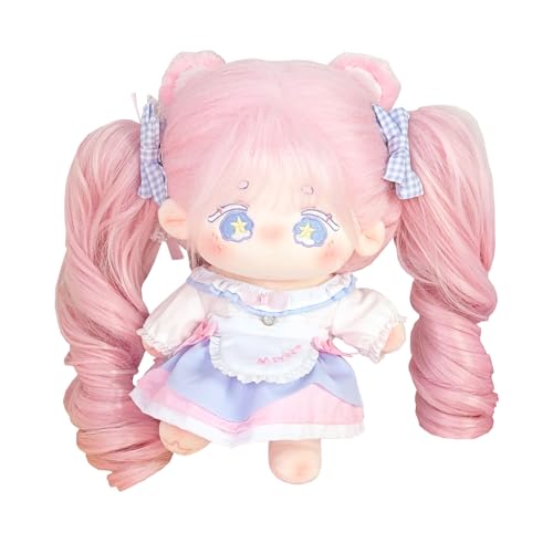 CALEMBOU Plush Doll 20cm Cute Cotton Doll with Skeleton Anime Plushies Soft Stuffed Dress Up Dolls Kawaii Plush Toys Gift Come with Doll Clothes DollClothesMaybePink - Image 1