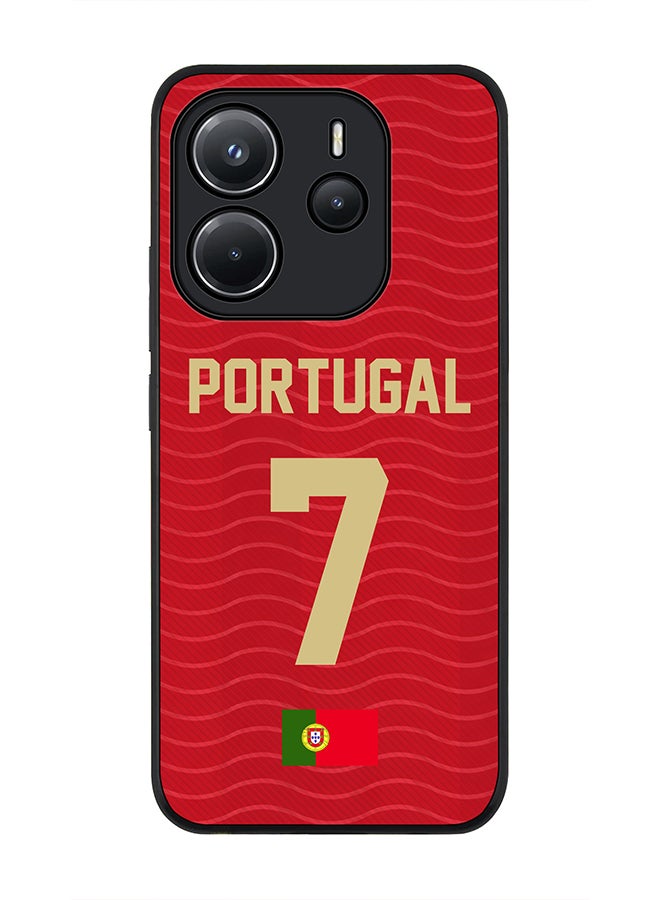 Stylizedd For Xiaomi Redmi Note 14 4G 4G Case,Slim fit Camera Protection, Shockproof Thin Phone cover  - Football Team Portugal World Cup 2026 - Image 1