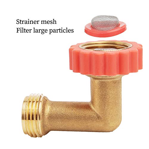 Watflow Lead-Free Brass 90° Hose Saver, Garden Hose Adapter, Garden Hose Connector, 90 Degree Hose Elbow,Water Hose Saver, 2 Pcs - Image 2