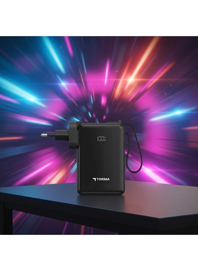 Torima باور بنك TORİMA TRM-1017 بسعة 10000 ملّي أمبير – أسود - Image 3