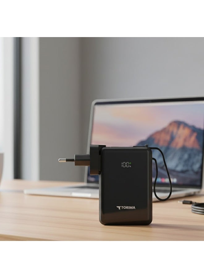 Torima باور بنك TORİMA TRM-1017 بسعة 10000 ملّي أمبير – أسود - Image 2