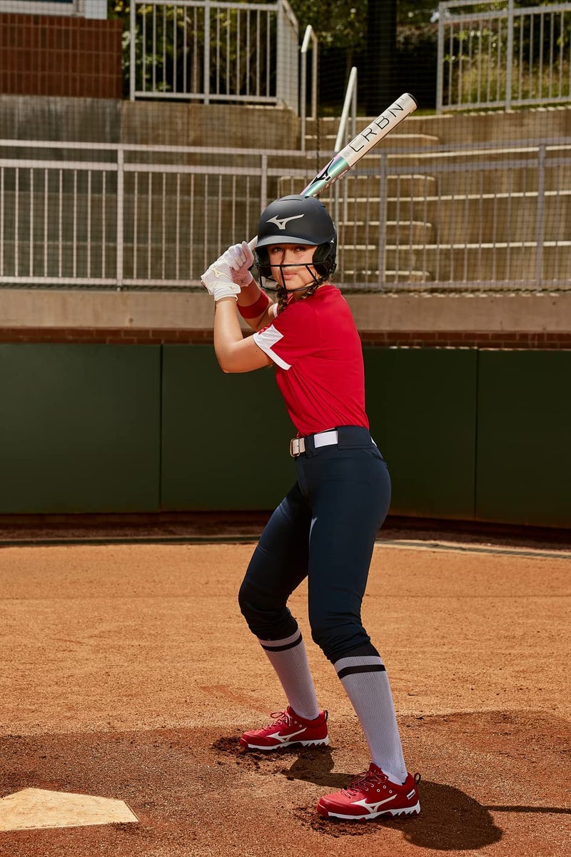 Mizuno Adult Women's Belted Low Rise Fastpitch Softball Pant, Navy, Medium - Image 2