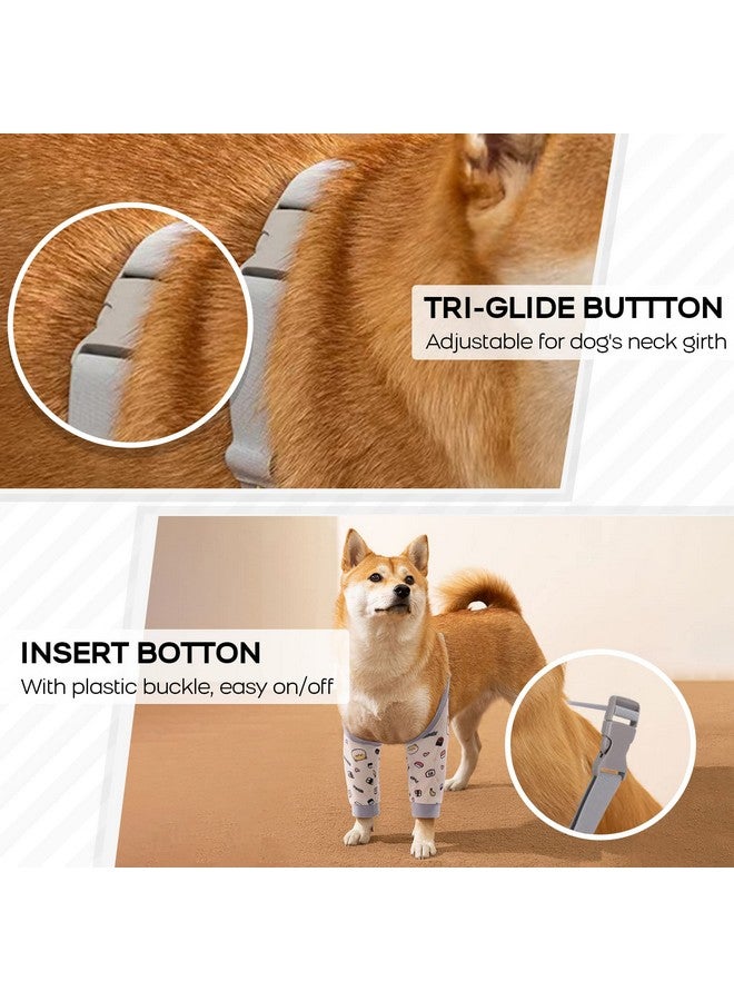 روزكيتش كم ROZKITCH للتعافي من جراحة الكلاب للأرجل الأمامية، واقي دعامة الكوع لمنع لعق الجروح للحيوانات الأليفة، كم ساق الكلب لمنع لعق الطوق المخروطي بديل للالتواء الرباط الصليبي الأمامي والتهاب المفاصل للكلاب اللطيفة مقاس 3XL - Image 3