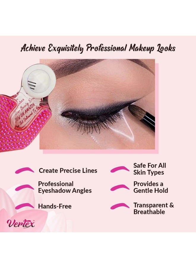 VERTEX Makeup Tape Eyeliner Stencils Pencil Liquid Liner Wing Tips Firm Hold Clean Edge Eyeshadow Lines Palette Primer Cream Real Beginners Techniques Use Brush Pen Stamp Sharpener Angled Shadow Shields Pads - Image 3