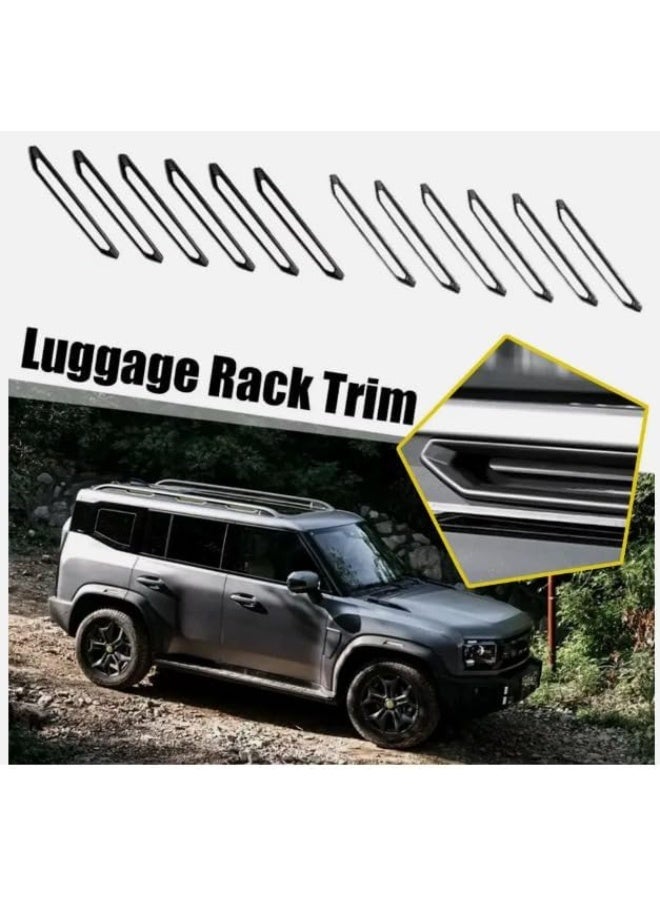 6Pcs/Set Car Roof Luggage Rack Strip Plate Cover Trim Parts for Jetour for T2 - Image 5