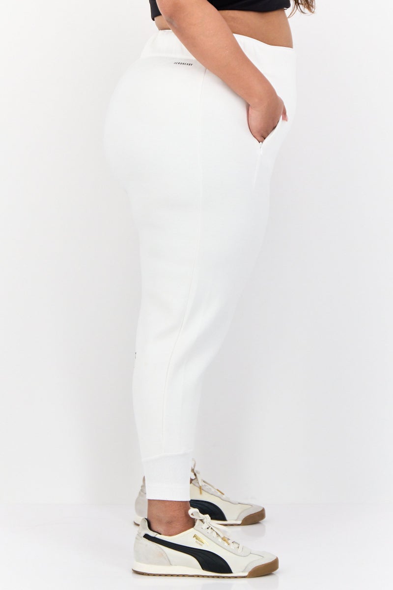 Adidas Women Regular Fit Training Sweatpants, White  - Image 2
