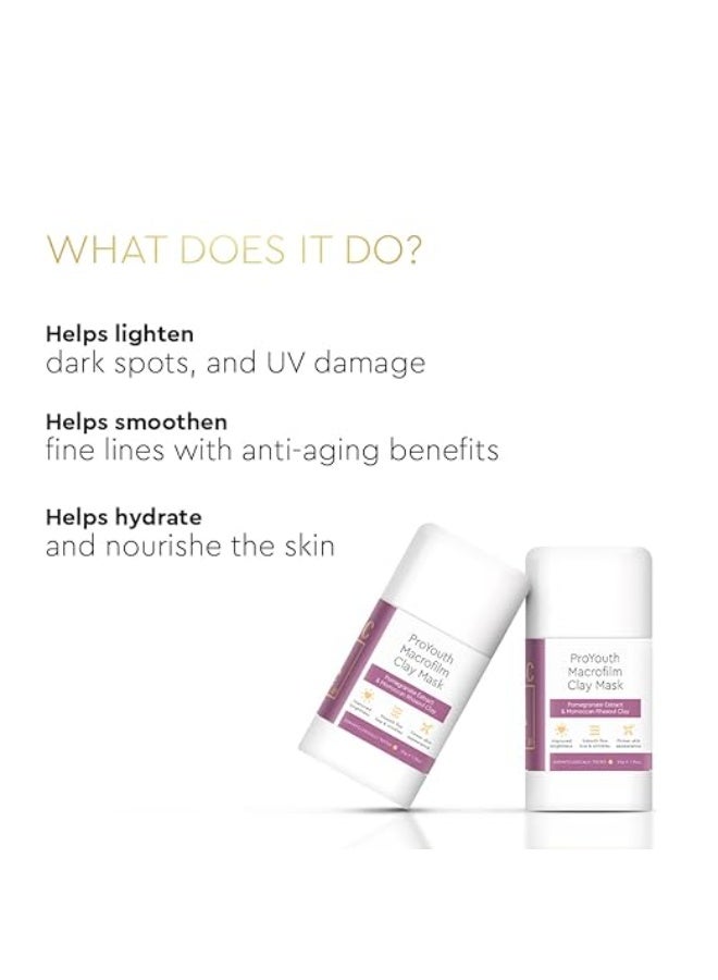 VLCC Clinic ProYouth Macrofilm Clay Mask - 50g | Powered with TiSi™ | Stick Clay Mask | Anti-Aging | Anti-Damage | Anti-Pigmentation | Lighten Dark Spots, and UV Damage | with Rhassoul Clay - Image 2