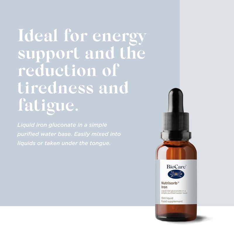 BioCare Nutrisorb Iron for a Reduction of Tiredness Fatigue 15ml - Image 2