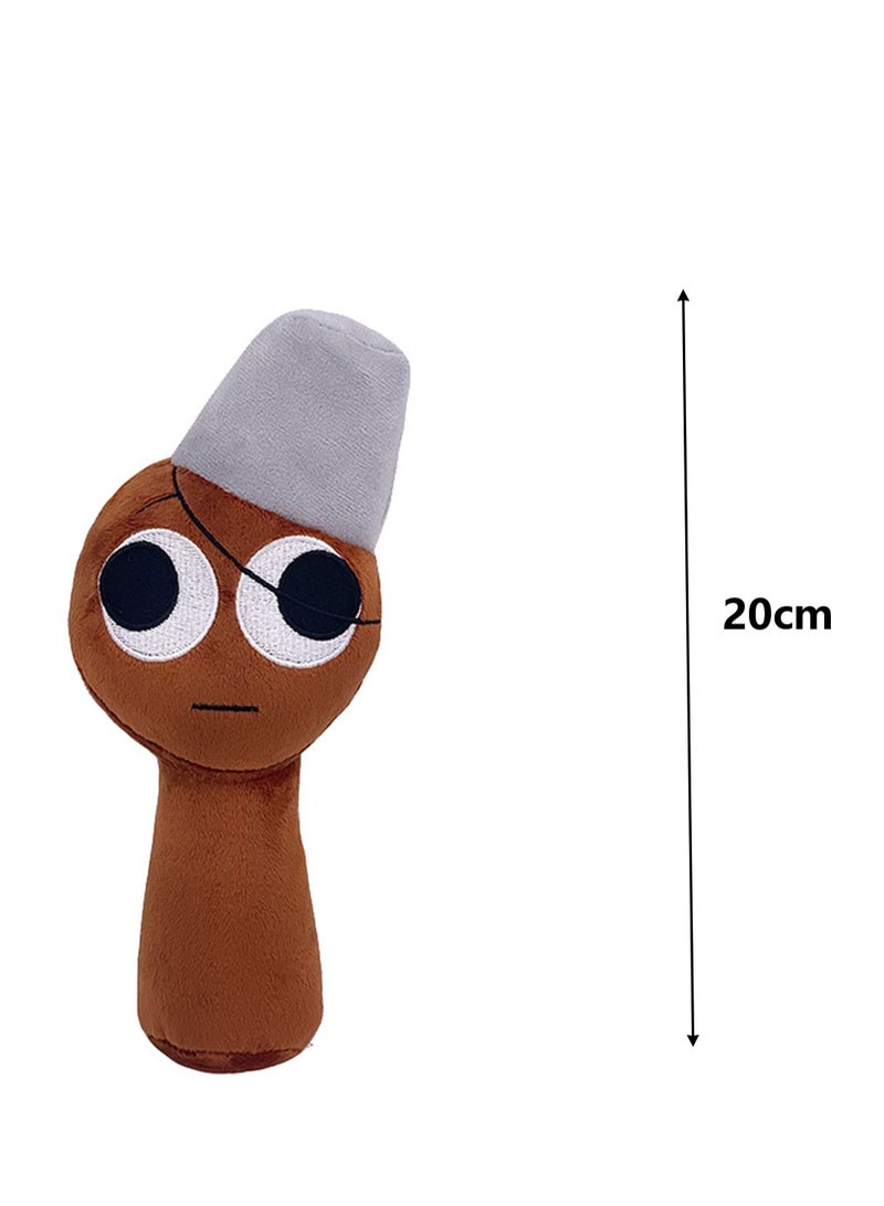 Rhythm Box Sprunki Game Peripheral 20cm Plush Toy, Realistic Cute Soft Plush Doll, Gift for Boys and Girls Game Fans (Brown) - Image 2