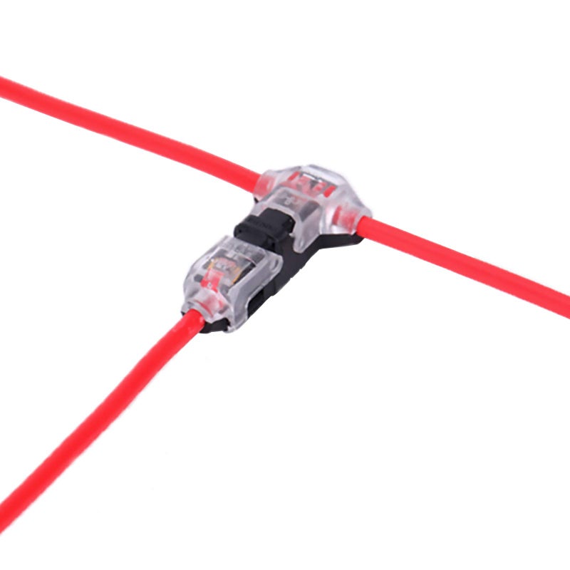 Brightfour Low Voltage Wire splice connectors - Pack of 12 Quick Solderless T Tap Connector 1 Pin,Rock Solid Connector for 24-20 AWG Cable for Vehicle/audio/video/Lighting and Automotive Uses - Image 1