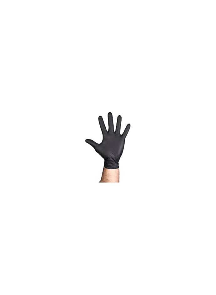 100-Piece Disposable Nitrile Gloves Set Black L - Image 2