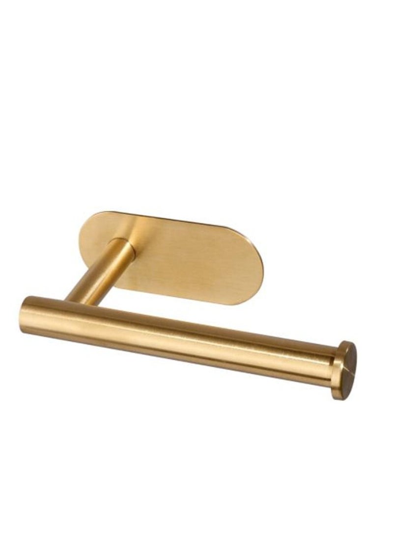 Gerenic - Adhesive Toilet Paper Holder - Self Adhesive Toilet Roll Holder for Bathroom Kitchen Stick on Wall Stainless Steel Brushed - Image 1