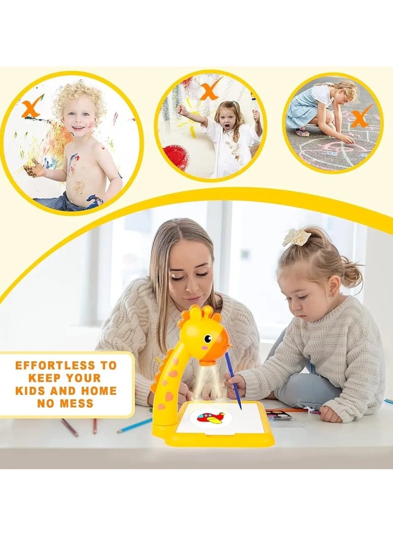 Giraffe-Shaped Projector Drawing Table for Kids – Educational Toy with Light Projection & Drawing Slides - Image 2