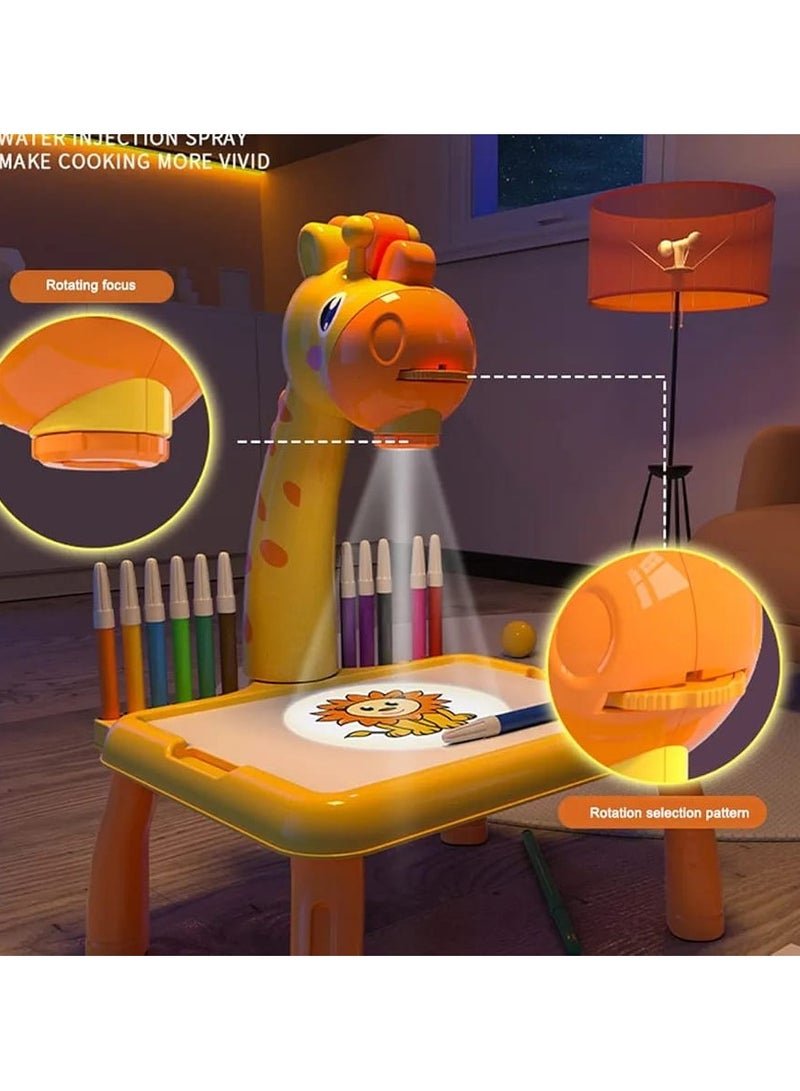 Giraffe-Shaped Projector Drawing Table for Kids – Educational Toy with Light Projection & Drawing Slides - Image 4