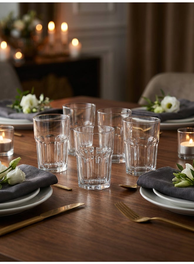 Luminarc Tuff 6 Piece Tumbler 300ml Drinking Set For Juice, Water, Soft Drinks, Hard Drink, Hot Beverages - Image 4