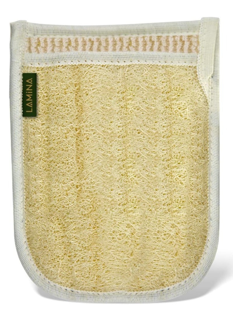 إسكدنيا ليفة استحمام طبيعية عالية الجودة مع وسادات لتنظيف الجسم وتدليكه بطريقة مريحة وصحية - Image 3