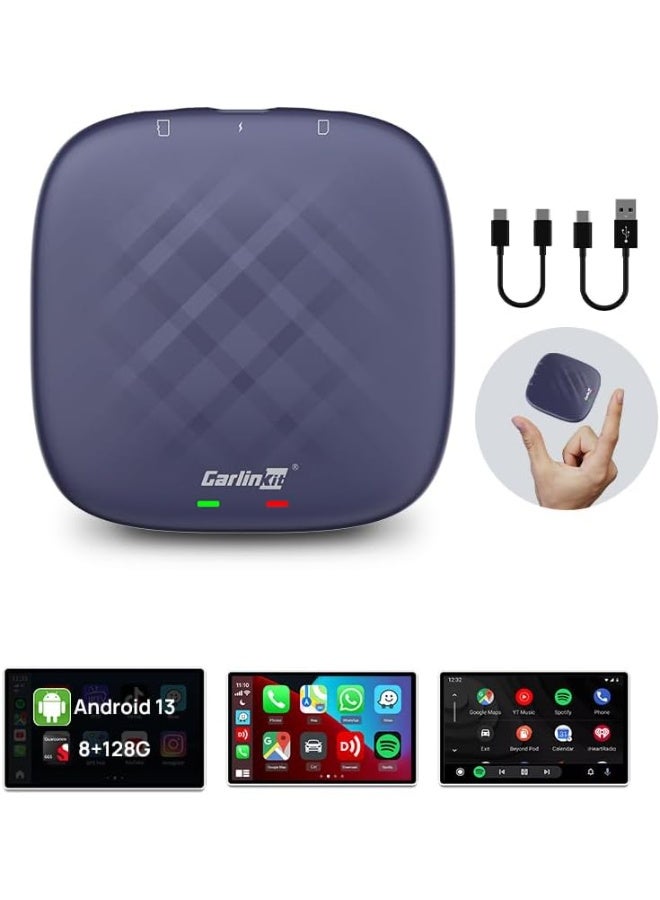Carlinkit Wireless CarPlay AI Box Android 13, 8GB RAM + 128GB ROM, Wireless Android Auto, GPS, WiFi, Bluetooth, For Cars with Wired CarPlay - Image 1