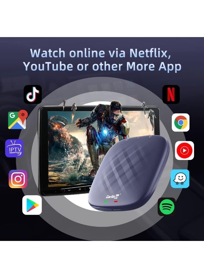 Carlinkit Wireless CarPlay AI Box Android 13, 8GB RAM + 128GB ROM, Wireless Android Auto, GPS, WiFi, Bluetooth, For Cars with Wired CarPlay - Image 4