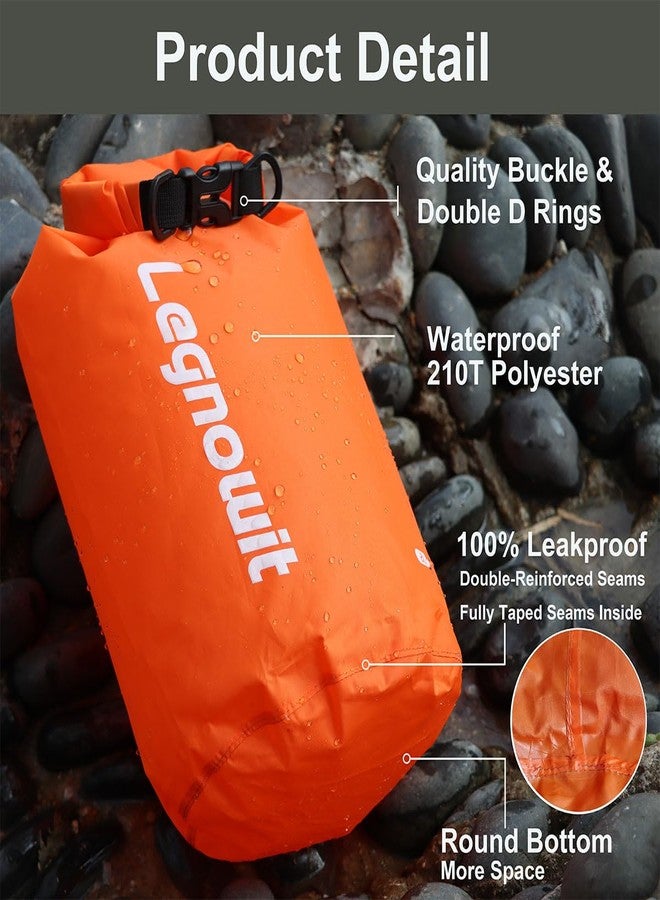 Legnowit Dry Bag, 3 Pack/5 Pack Waterproof Lightweight Small & Large Dry Sacks for Outdoor Camping, Backpacking, Kayaking, Boating, Travel and More - Image 4