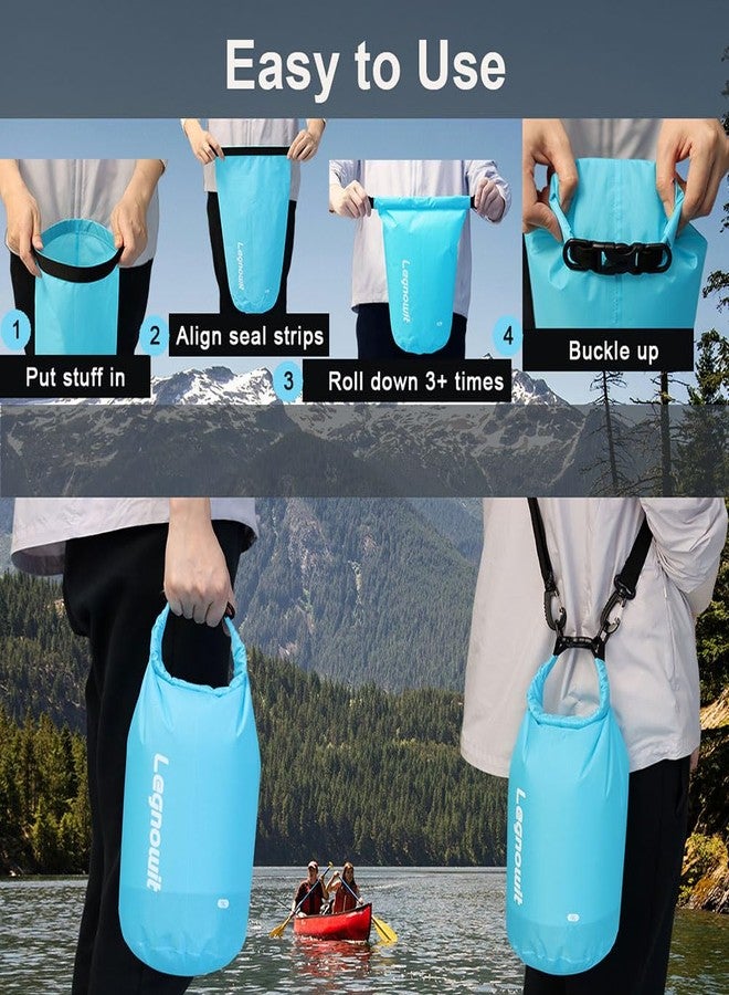 Legnowit Dry Bag, 3 Pack/5 Pack Waterproof Lightweight Small & Large Dry Sacks for Outdoor Camping, Backpacking, Kayaking, Boating, Travel and More - Image 5