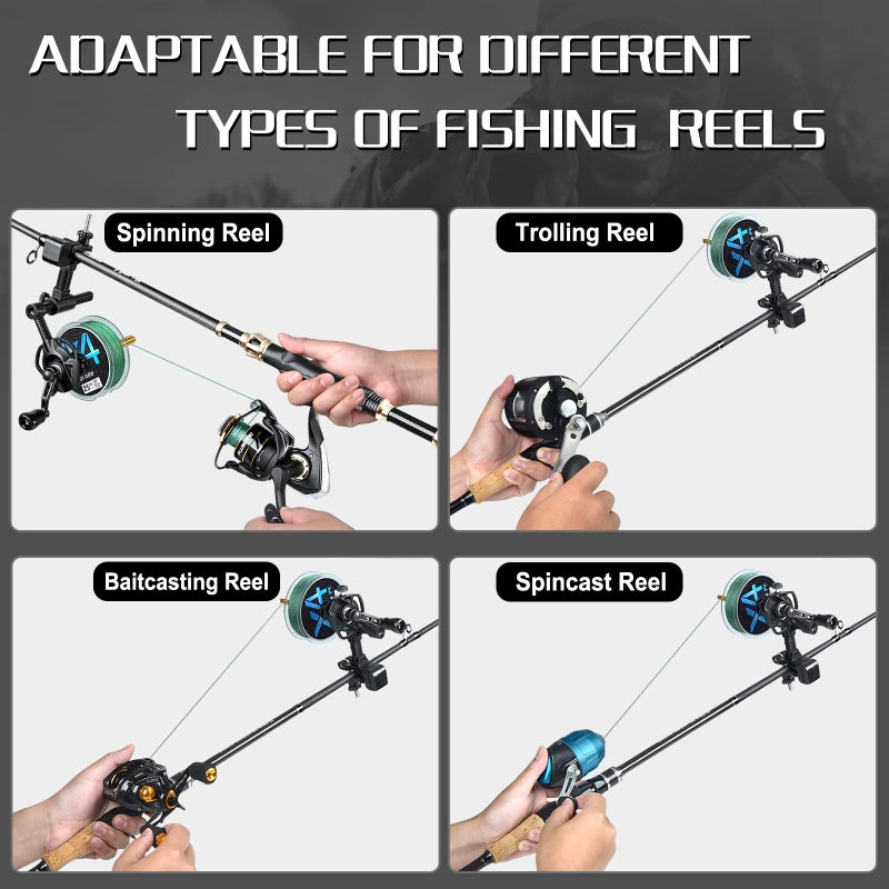 PLUSINNO Fishing Line Spooler with Unwinding Function, Fishing line Spooling Station Versatile for Both Thick & Thin Rods, Works with Spinning Reel, Cast Reel Without Line Twist-B - Image 4