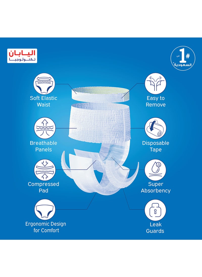 Lifree Slim Culotte Adult Diaper Pants Medium Size 3 Cup Absorbency Mega Pack 40 Pieces  - Image 4