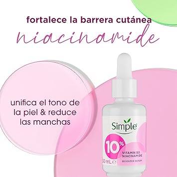 Simple 10 Niacinamide Vitamin B3 Serum Suitable for all skin types for even skin tone and texture 30 ML Pack of 2 - Image 2
