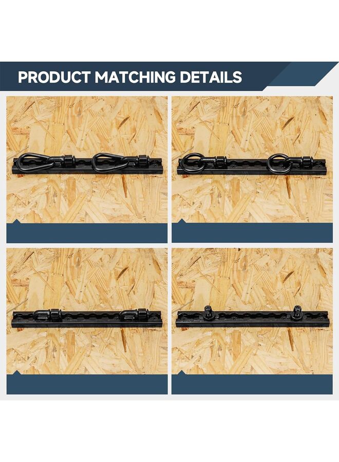 LAMAY 4pcs Track Tie Down System|12inch Length Track Coated Aluminum Use On Securing Motorcycles, Bikes,Pickup Trucks, Vans, Or Utility Trailers (Size : B) - Image 3