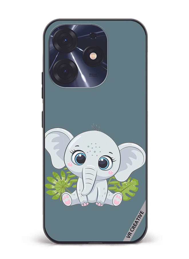 Protective Case Cover For Tecno Spark 10 Pro Elephant Design Multicolour