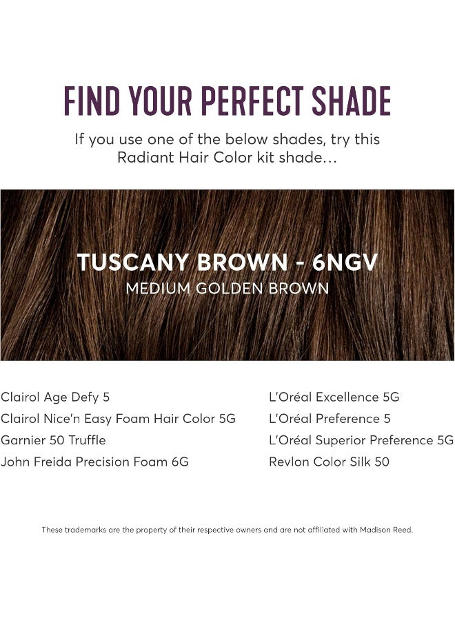 Madison Reed Radiant Hair Color Kit, Medium Golden Brown For 100% Gray Coverage, Ammonia-Free, 6Ngv Tuscany Brown, Permanent Hair Dye, Pack Of 2  - Image 5
