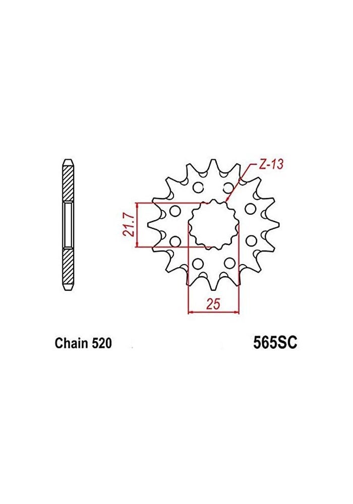 Wivplex 520 Motorcycle Front Sprocket for Yamaha - Image 2