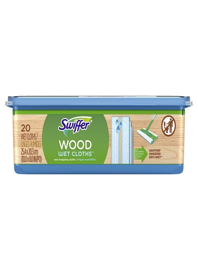 Swiffer Sweeper Wet Wood Floor Mopping cloths, 20 count - Image 1