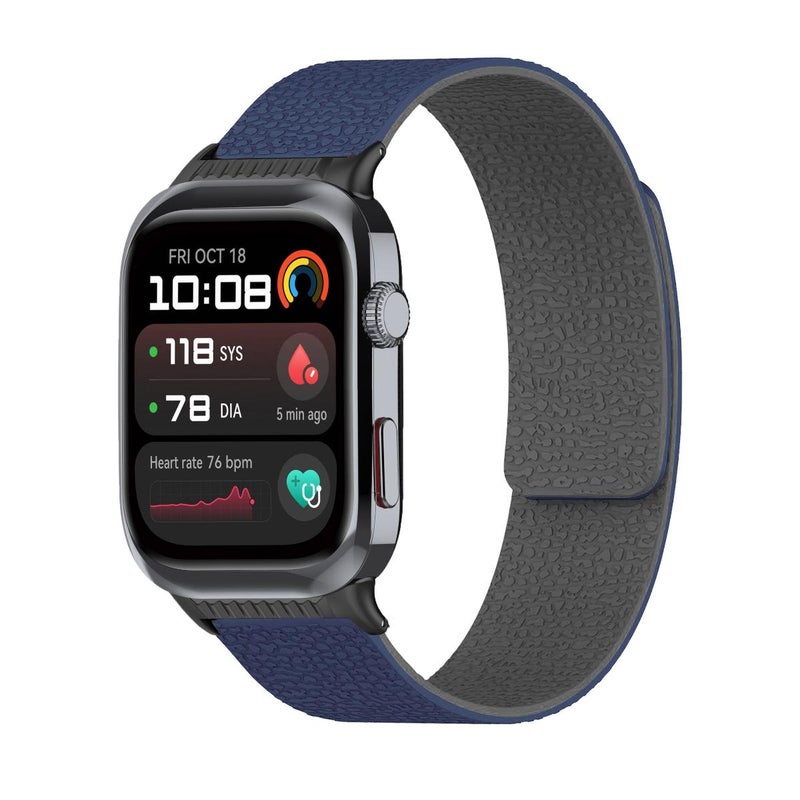 For Huawei Watch D2 Lychee Texture Soft Magnetic Silicone Watch Band(Blue Gray) - Image 1