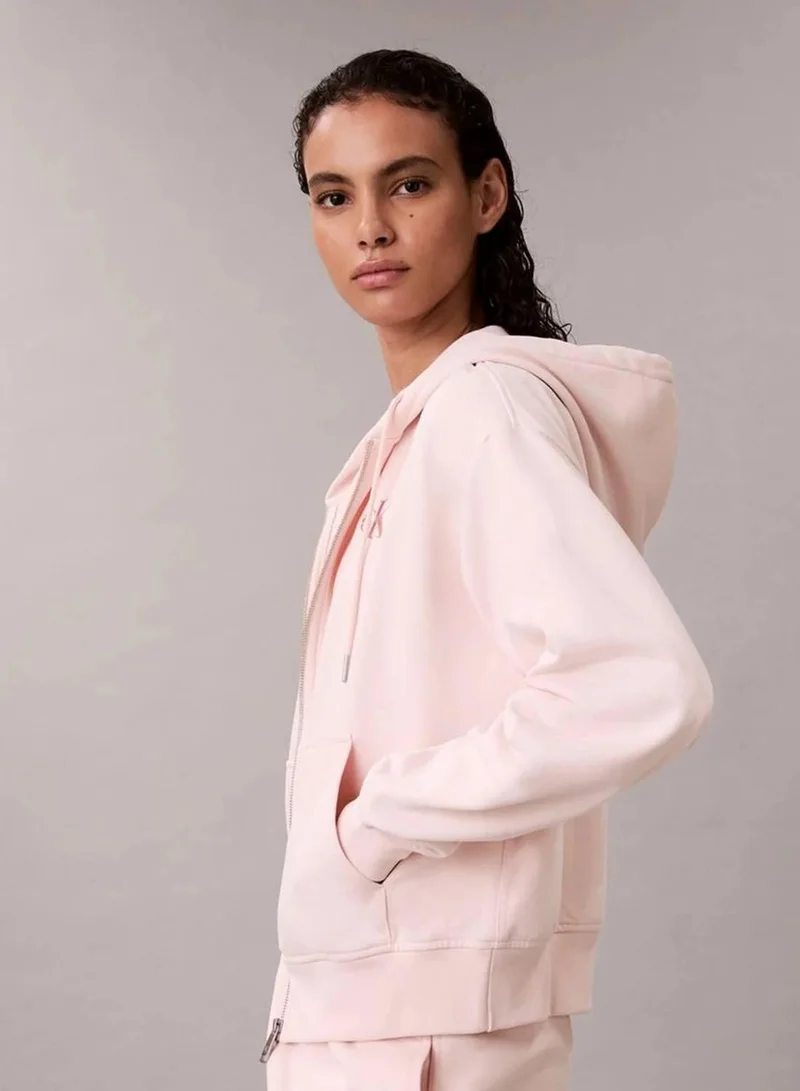 Calvin Klein Jeans Silver Peony Monogram Logo French Terry Shorts for Women | Best Price UAE